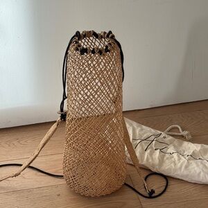 Artisan Tan Woven backpack bag